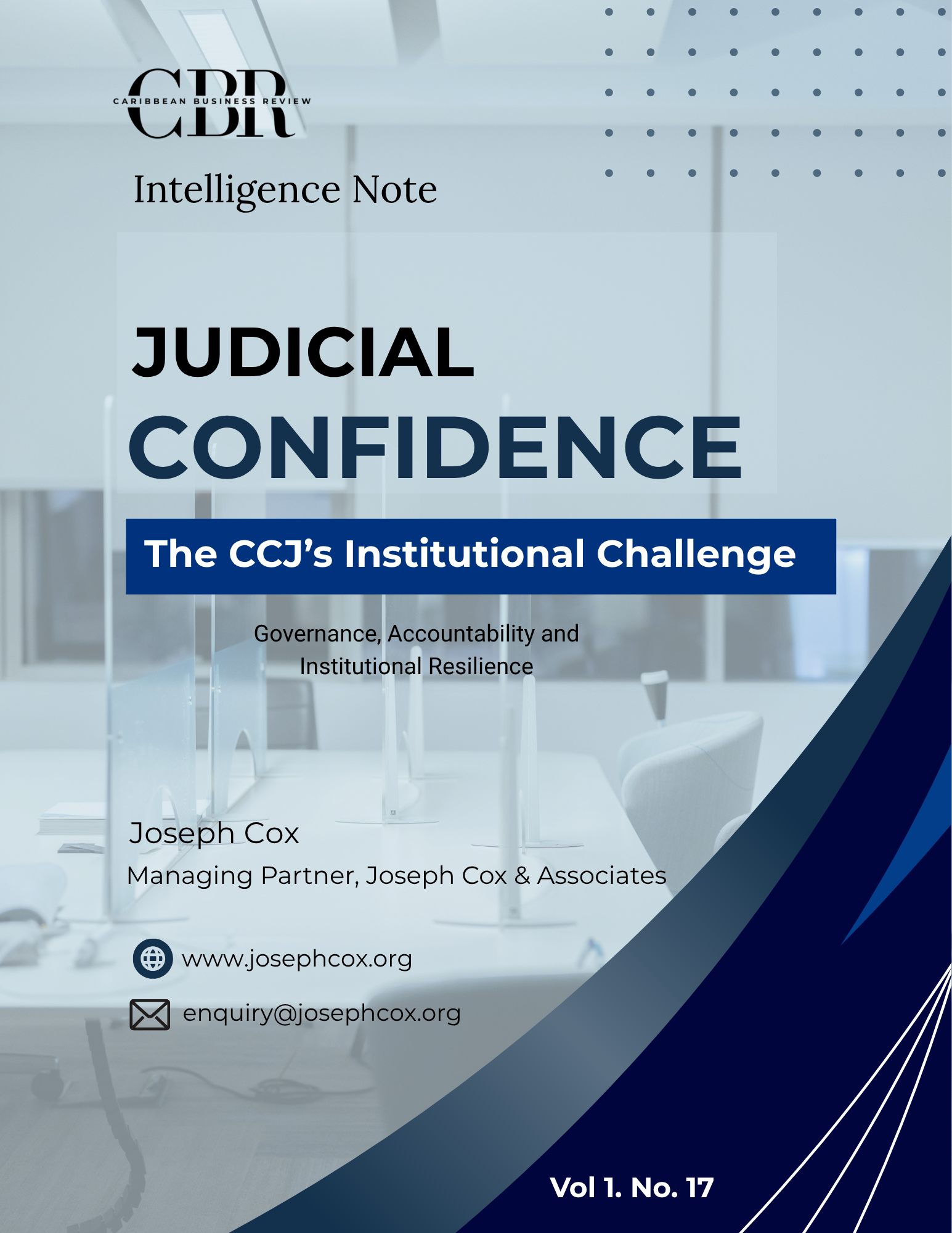 Judicial Confidence: The CCJ’s Institutional Challenge — illustrative CBR Intelligence Note cover