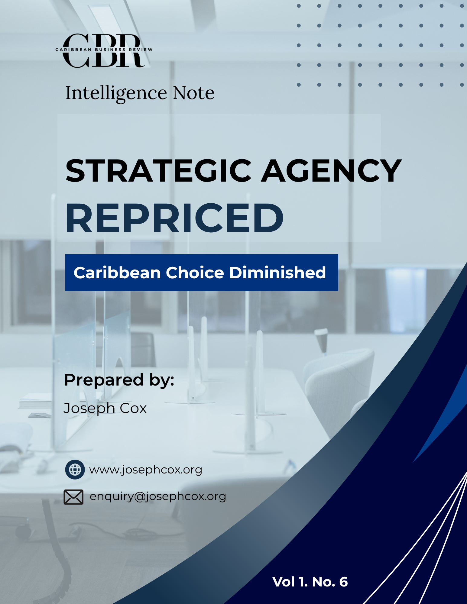 Strategic Agency Repriced — CBR Intelligence Note cover